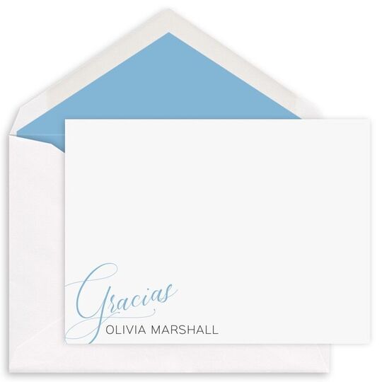 Gracias Flat Thank You Note Cards